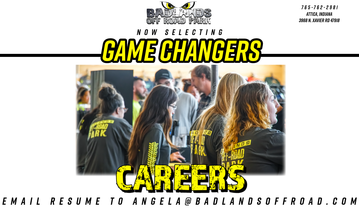 Employment Badlands Off Road Park Attica Indiana